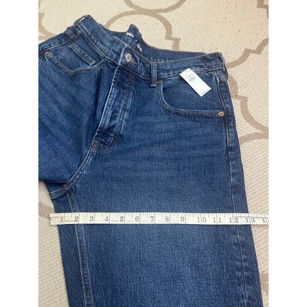 Old Navy Mid-Rise The Slouchy Straight Leg Marin blue jeans, size 8, NWT - Picture 8 of 15